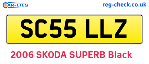 SC55LLZ are the vehicle registration plates.