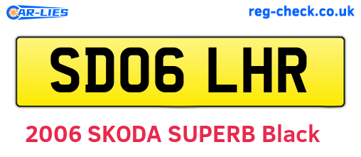 SD06LHR are the vehicle registration plates.