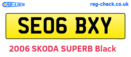 SE06BXY are the vehicle registration plates.