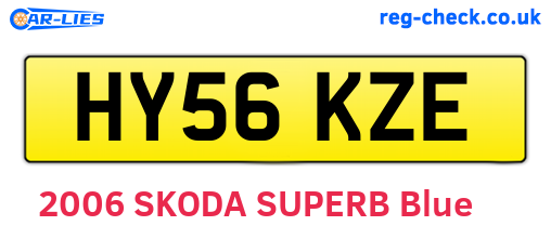 HY56KZE are the vehicle registration plates.