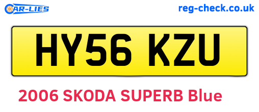 HY56KZU are the vehicle registration plates.