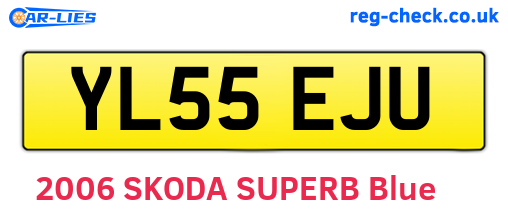 YL55EJU are the vehicle registration plates.