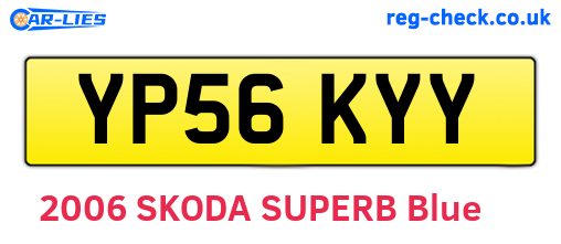 YP56KYY are the vehicle registration plates.