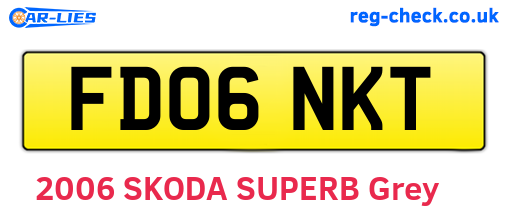 FD06NKT are the vehicle registration plates.