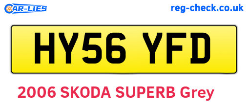 HY56YFD are the vehicle registration plates.