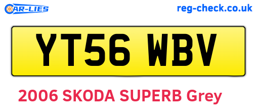 YT56WBV are the vehicle registration plates.