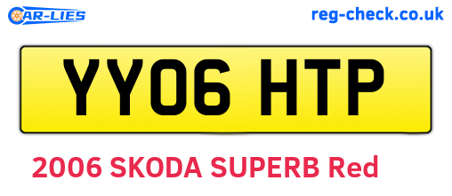 YY06HTP are the vehicle registration plates.