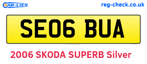 SE06BUA are the vehicle registration plates.