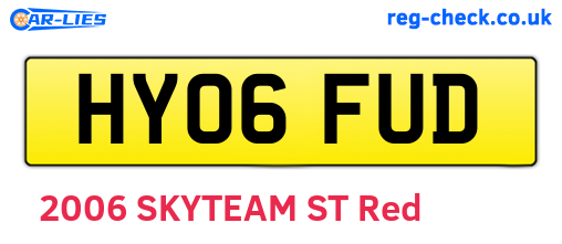 HY06FUD are the vehicle registration plates.
