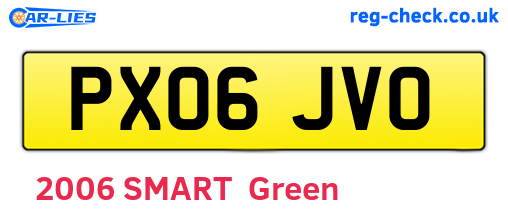 PX06JVO are the vehicle registration plates.