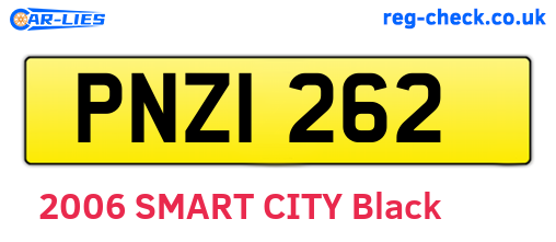 PNZ1262 are the vehicle registration plates.