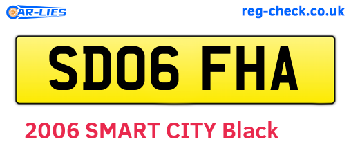 SD06FHA are the vehicle registration plates.