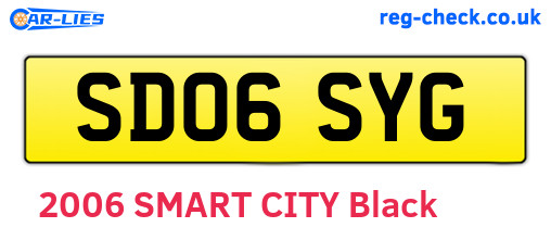 SD06SYG are the vehicle registration plates.