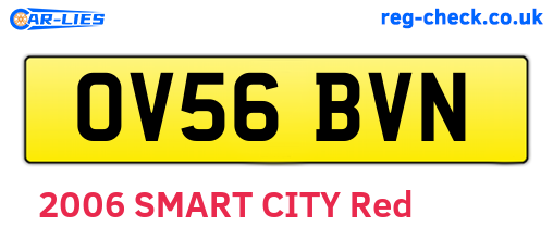 OV56BVN are the vehicle registration plates.