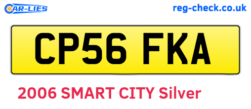 CP56FKA are the vehicle registration plates.