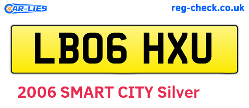 LB06HXU are the vehicle registration plates.