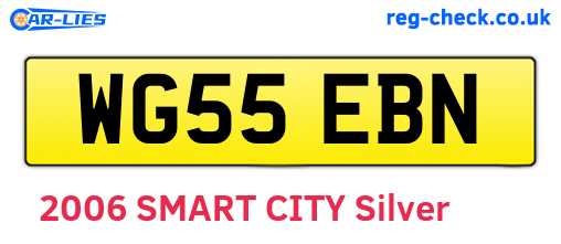 WG55EBN are the vehicle registration plates.