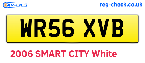 WR56XVB are the vehicle registration plates.