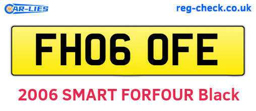 FH06OFE are the vehicle registration plates.