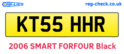KT55HHR are the vehicle registration plates.