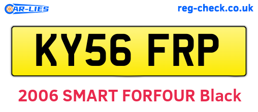 KY56FRP are the vehicle registration plates.