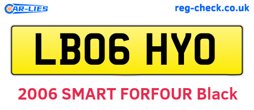 LB06HYO are the vehicle registration plates.