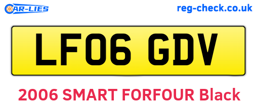 LF06GDV are the vehicle registration plates.