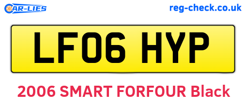 LF06HYP are the vehicle registration plates.