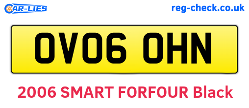 OV06OHN are the vehicle registration plates.