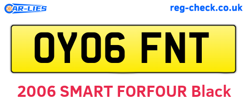 OY06FNT are the vehicle registration plates.