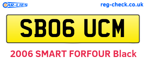 SB06UCM are the vehicle registration plates.