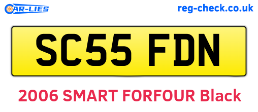 SC55FDN are the vehicle registration plates.