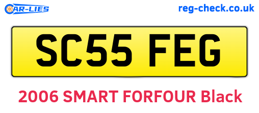 SC55FEG are the vehicle registration plates.