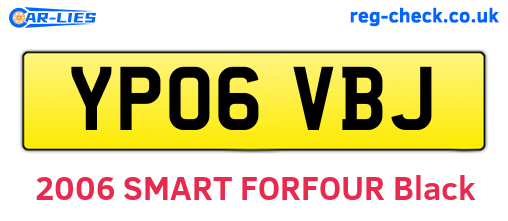 YP06VBJ are the vehicle registration plates.