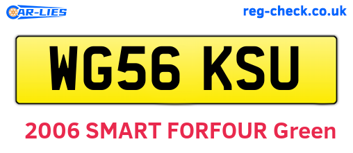 WG56KSU are the vehicle registration plates.