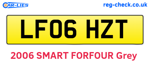LF06HZT are the vehicle registration plates.