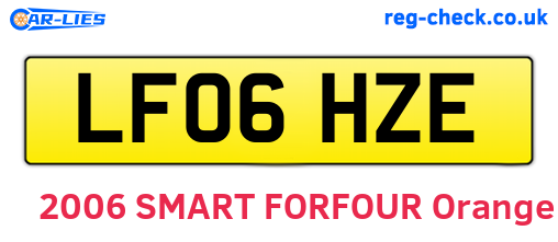 LF06HZE are the vehicle registration plates.