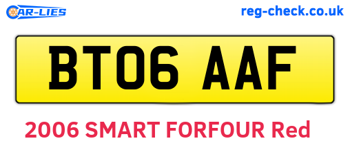 BT06AAF are the vehicle registration plates.