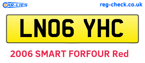 LN06YHC are the vehicle registration plates.