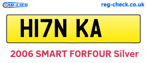 H17NKA are the vehicle registration plates.