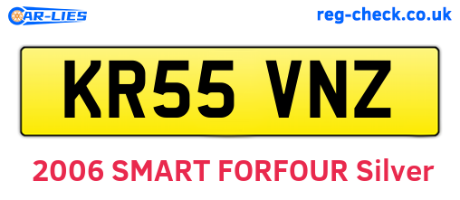 KR55VNZ are the vehicle registration plates.