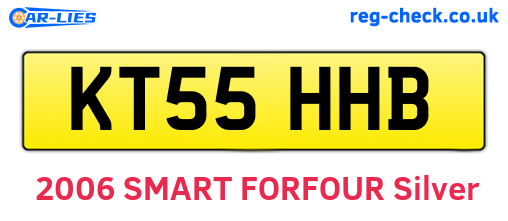 KT55HHB are the vehicle registration plates.