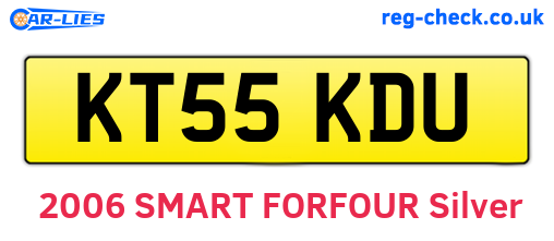 KT55KDU are the vehicle registration plates.