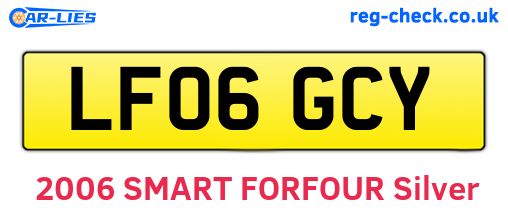 LF06GCY are the vehicle registration plates.
