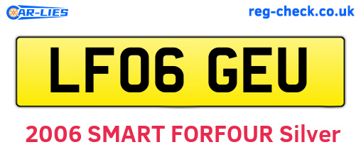 LF06GEU are the vehicle registration plates.