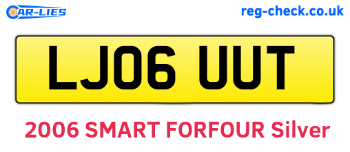 LJ06UUT are the vehicle registration plates.