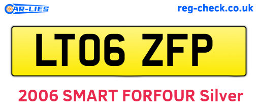 LT06ZFP are the vehicle registration plates.