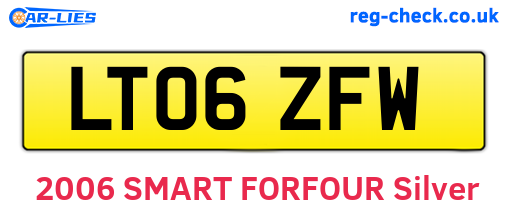 LT06ZFW are the vehicle registration plates.