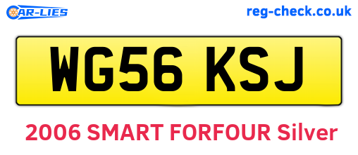 WG56KSJ are the vehicle registration plates.