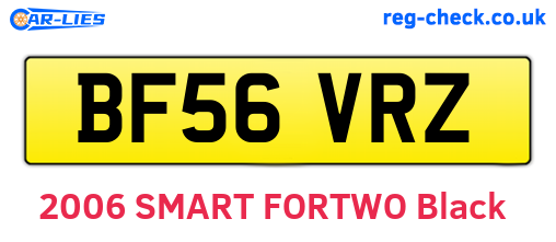 BF56VRZ are the vehicle registration plates.